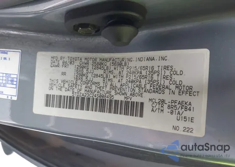 2004 Toyota Sienna Le from USA, damaged, VIN 5TDZA23C24S008495